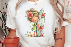 Whimsical Summer Girl Clipart Product Image 2