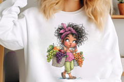 Whimsical summer girl clipart Product Image 3