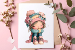 Whimsical Summer Girl Png Clipart Product Image 2