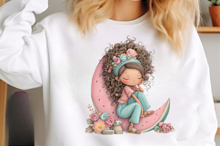 Whimsical Summer Girl Png Clipart Product Image 3