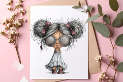 Whimsical summer girls clipart Product Image 2