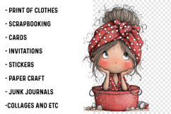 Whimsical Summer Girls Clipart Product Image 2