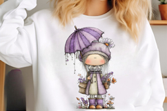 Whimsical summer girls clipart - Summer girls Png Product Image 3