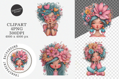 Whimsical Summer Girls Clipart Product Image 1
