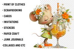 Summer Girls With Drinks Clipart Product Image 2