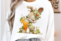 Summer Girls With Drinks Clipart Product Image 3