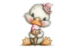 Whimsical Summer Goose Clipart Product Image 2