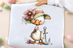 Whimsical Summer Goose Clipart Product Image 3