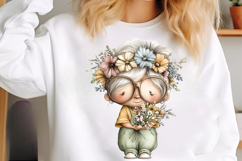 Whimsical summer grandma clipart - Summer grandma Png Product Image 3