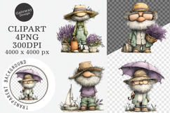 Whimsical summer grandpa clipart - Summer grandpa Png Product Image 1
