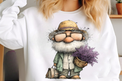 Whimsical summer grandpa clipart - Summer grandpa Png Product Image 3