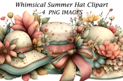 Whimsical Summer Hat Clipart Product Image 1
