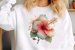 Whimsical Summer Hibiscus Clipart Product Image 2