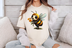 Whimsical Summer Honey Bees Clipart Product Image 2