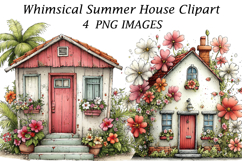Whimsical Summer House Clipart Product Image 1