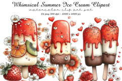 Whimsical Summer Ice Cream Clipart Product Image 1