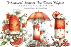 Whimsical Summer Ice Cream Clipart Product Image 1