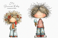 Whimsical Summer Kids Clipart Product Image 1
