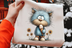 Whimsical Summer Kitten Icecream Clipart Product Image 2
