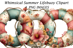 Whimsical Summer Lifebuoy Clipart Product Image 1