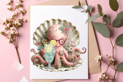 Whimsical summer octopus clipart Product Image 2