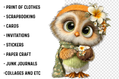 Whimsical Summer Owl Clipart Png Product Image 2