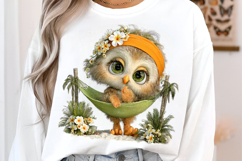 Whimsical Summer Owl Clipart Png Product Image 3