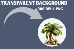 whimsical summer palm tree clipart Product Image 2