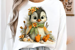 Whimsical Summer Penguin Clipart Product Image 3