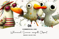 Whimsical Summer seagull Clipart Product Image 1