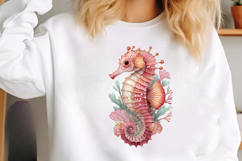 Whimsical Summer Seahorse Clipart Product Image 2
