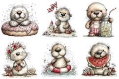 Whimsical Summer Seal Clipart Bundle Product Image 2