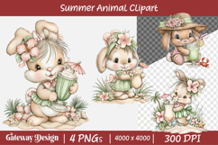 Whimsical Summer Seaside Animal Clipart Product Image 1