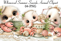 Whimsical Summer Seaside Animal Clipart Product Image 1