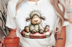 Whimsical Summer Sheep Clipart Product Image 2