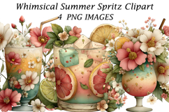 Whimsical Summer Spritz Clipart Product Image 1
