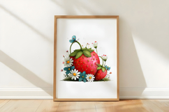 Whimsical Summer Strawberry Clipart Product Image 3