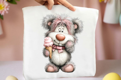 Whimsical Summer Teddy Bear Clipart Product Image 2