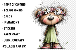 Whimsical Teddy Bear Clipart Png Product Image 2