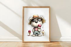 Whimsical Summer Teddy Bear Clipart Product Image 3