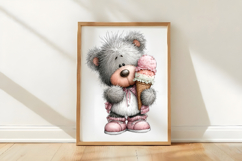 Whimsical Summer Teddy Bear Clipart Product Image 3