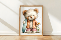Whimsical Summer Teddy Bear Clipart Product Image 3