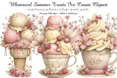 Whimsical Summer Treats Ice Cream Clipart Product Image 1