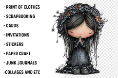Whimsical Summer Witch Clipart Product Image 2