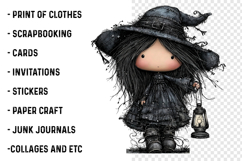 Whimsical Summer Witch Clipart Product Image 2