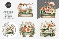 Whimsical Summer Wooden Clipart Product Image 1