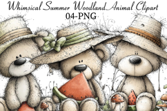Whimsical Summer Woodland Animal Clipart Product Image 1