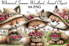 Whimsical Summer Woodland Animal Clipart Product Image 1