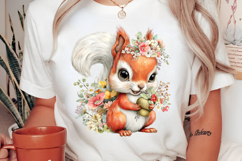 whimsical summer woodland animal clipart Product Image 2