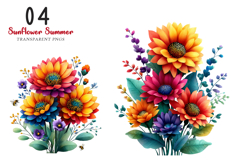 Whimsical Sunflower Summer Clipart Product Image 1